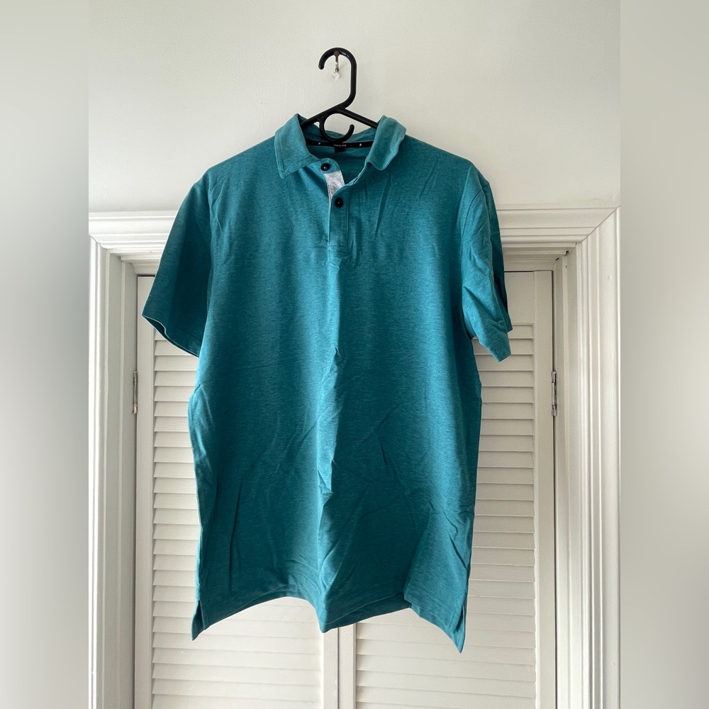 Public Rec Men’s Performance Teal Polo Shirt